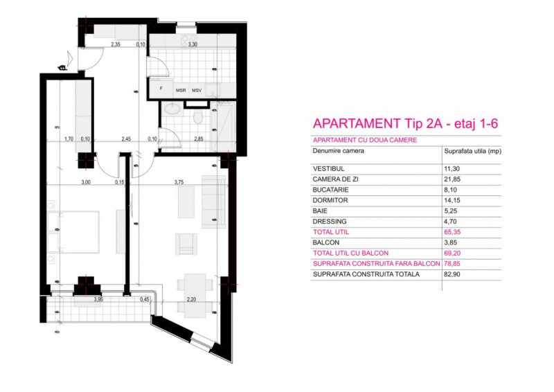 Apartament 2 Camere - Zona Campus - Aviatorii Residence III