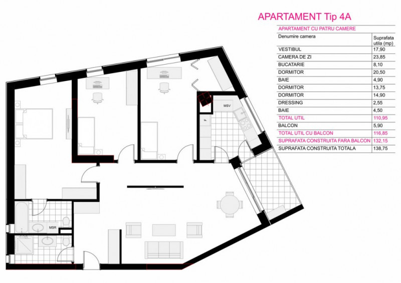 Apartament 2 Camere - Zona Campus - Aviatorii Residence III