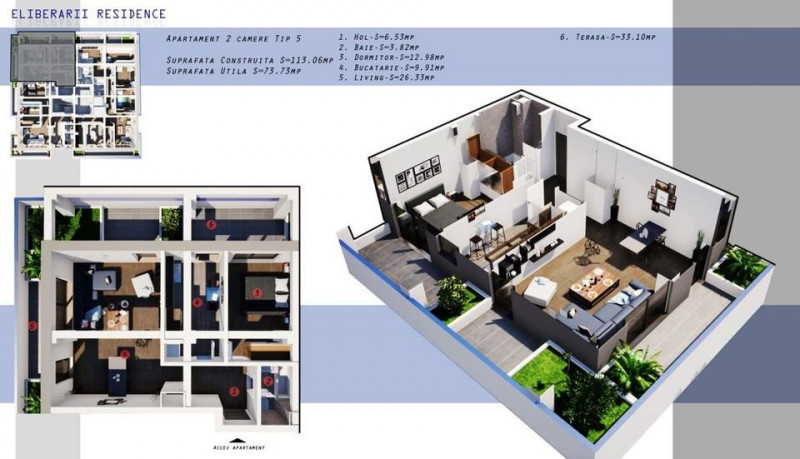 Apartament 2 Camere Tip 5 - Inel II - Eliberarii Residence
