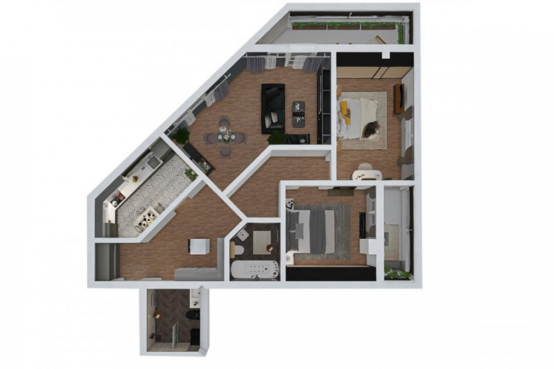Apartament 3 Camere Tip 1 - Sala Polivalenta - Perpetum Residence II