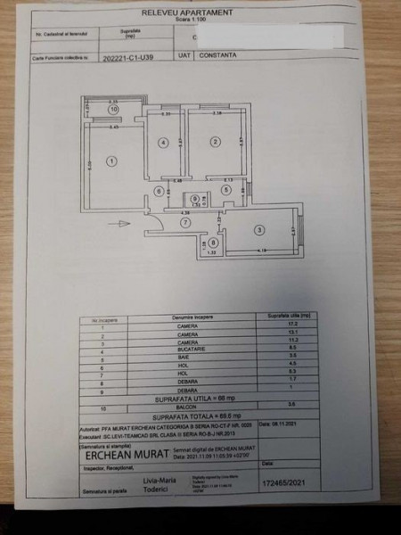 Apartament 3 Camere - Tomis Nord - Gaze La Usa