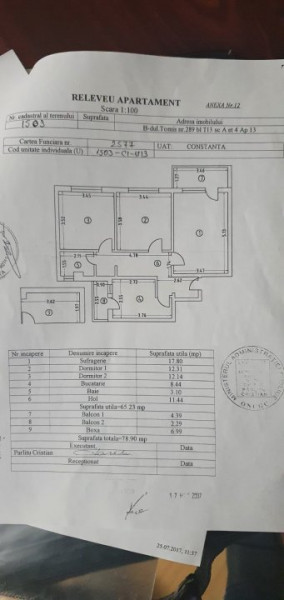 Apartament 3 Camere - Tomis III - Mobilat Complet - Boxa