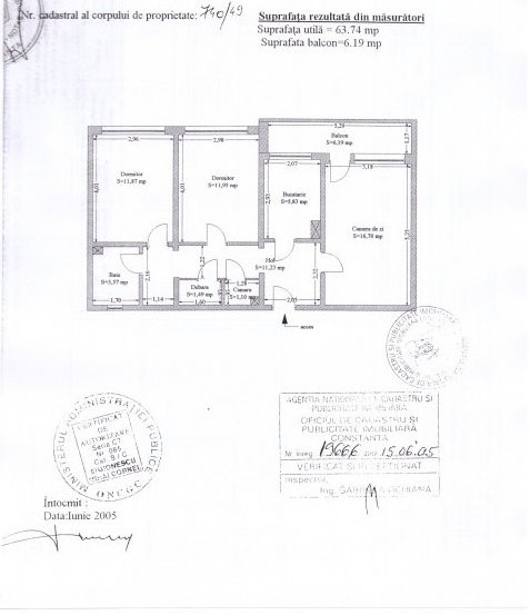 Apartament 3 Camere Decomandat - Abator - Etaj 1 