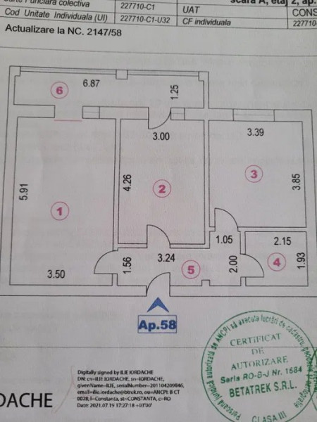 Apartament 2 Camere Decomandate - 64 MP - CET - Stare Buna