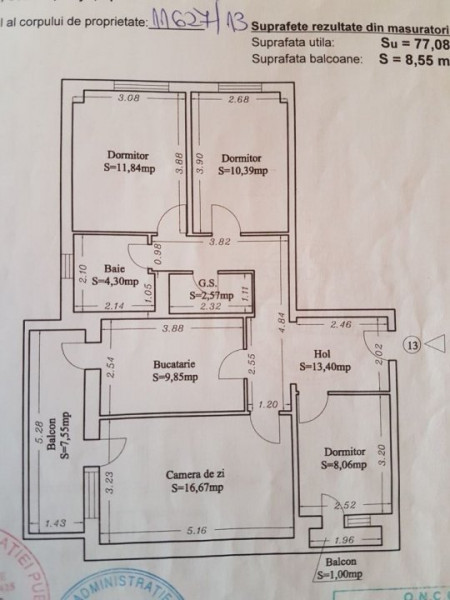 Apartament 4 Camere Decomandate - Zona Anda - Etaj 3 - Gaze La Usa