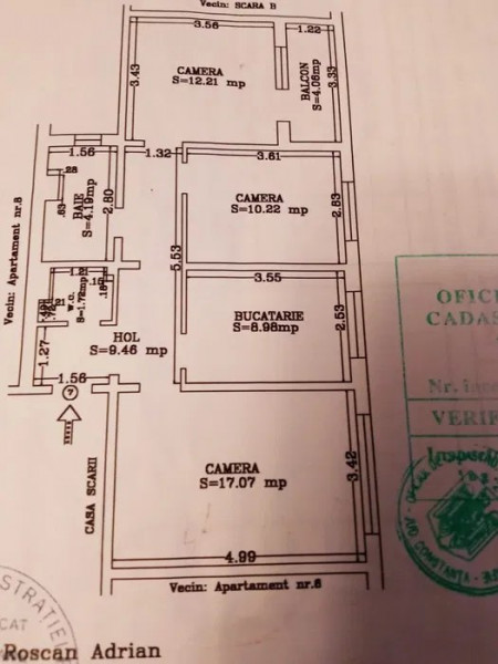 Apartament 3 Camere - Inel II - Marvimex - Etaj 1 - Mobilat  - Centrala Gaze
