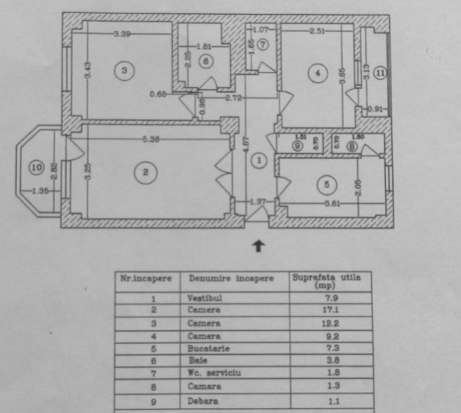 URGENT!!!CAPITOL APARTAMENT CU 3 CAMERE DECOMANDATE CENTRALA GAZE