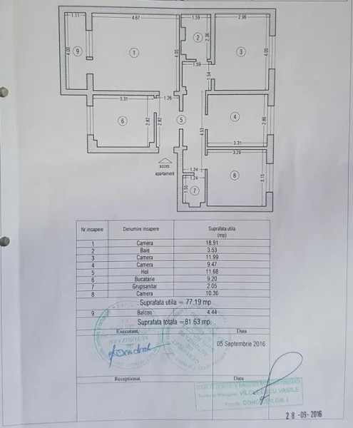 Apartament 4 Camere - Inel II - Piata I.L. Caragiale - Partial Mobilat