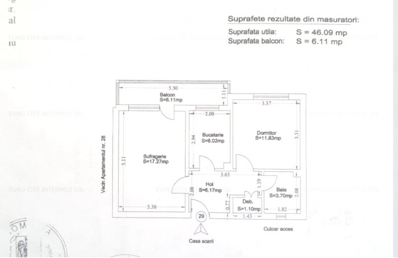 Apartament 2 Camere - Tomis Nord - Ciresica - Centrala Pe Gaze