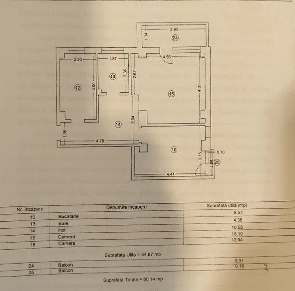Apartament 2 Camere - Tomis Plus - Etaj 1 - Partial Mobilat