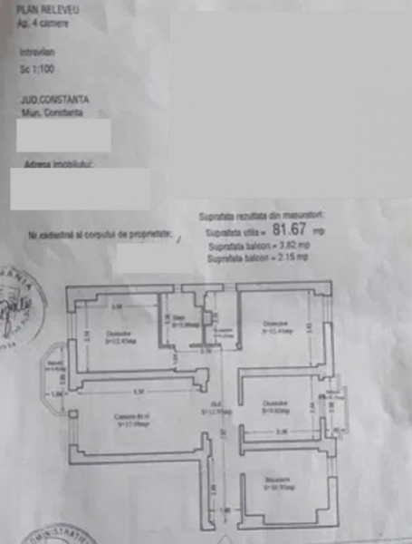 Apartament 4 Camere - Zona Far - Etaj Intermediar - Gaze La Aragaz