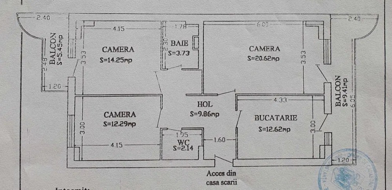 Apartament 3 Camere - Zona Stadion - Etaj Intermediar - Centrala Pe Gaze