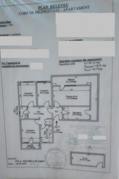 Apartament 4 Camere - Zona Dacia - Parter - Centrala Pe Gaze - Boxa