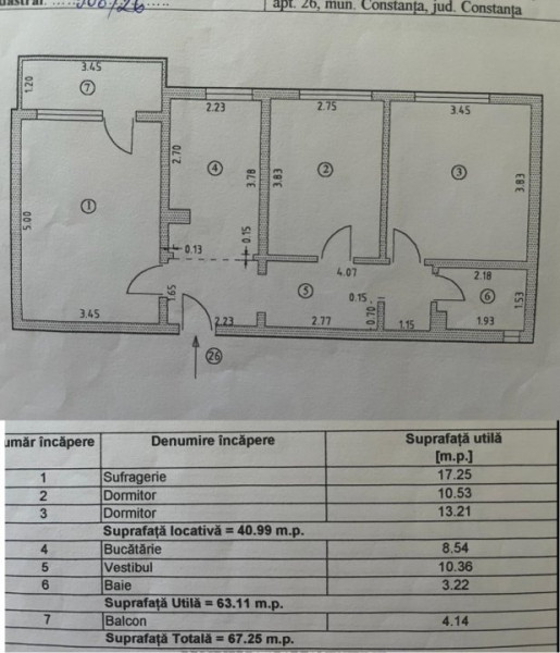 Apartament 3 Camere - Tomis Nord - Etaj Intermediar - Renovat - Centrala Pe Gaze