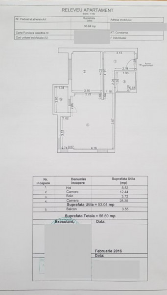 Apartament 2 camere - Zona Compozitori - Etaj 1 - Optional Loc De Parcare