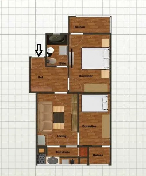 Apartament 3 Camere - Tomis Plus - Mobilat Complet - Loc Parcare