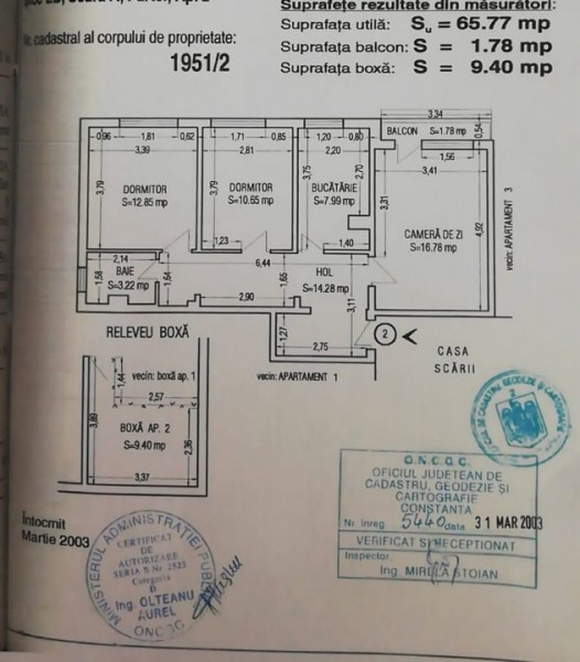 Apartament 3 Camere - Tomis Nord - Parter - Centrala Pe Gaze - Boxa