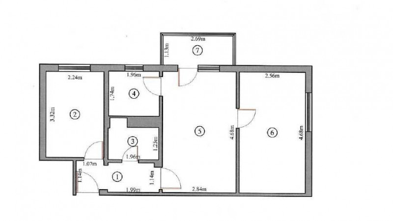 Apartament 3 Camere Semidecomandate - Zona Inel II - Balcon
