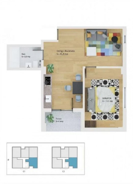 Apartament 2 Camere - Mamaia Nord - Parter