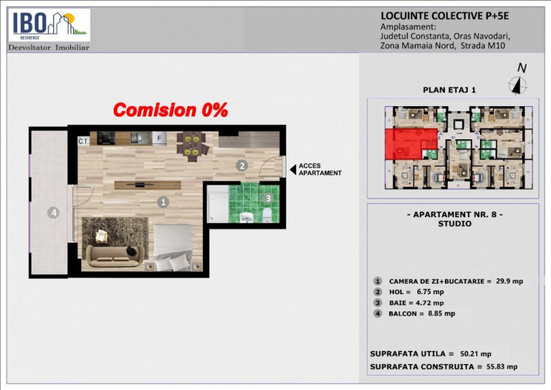 Studio - Mamaia Nord - IBO RESIDENCE M10