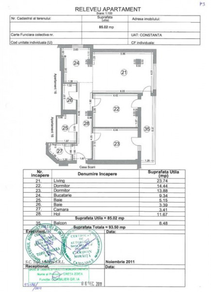 Apartament 3 Camere - Mamaia Nord - Summerland - Mobilat Complet