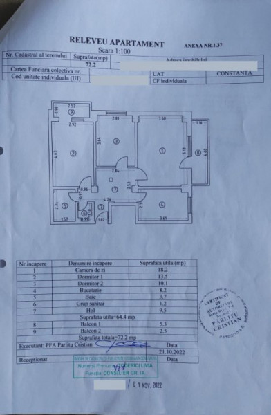Apartament 3 Camere - Inel II Eliberarii - Centrala Pe Gaze