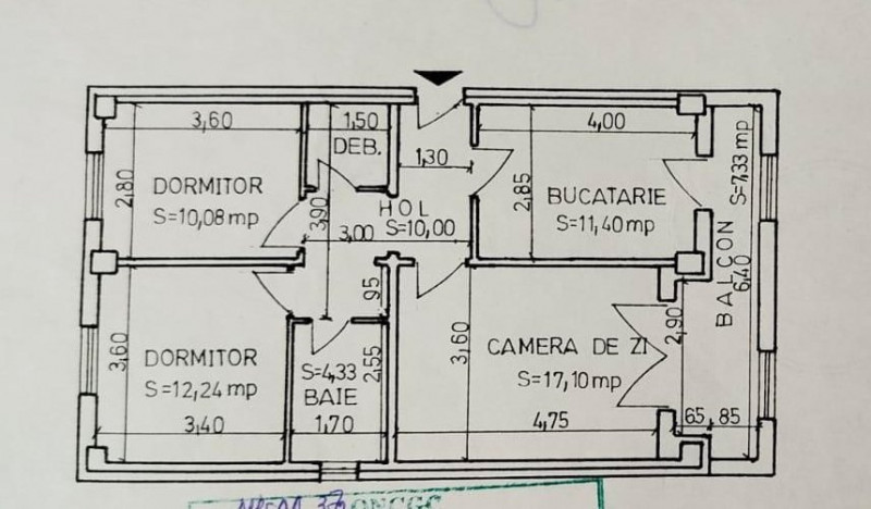 FALEZA NORD-APARTAMENT CU 3 CAMERE DECOMANDATE CENTRALA GAZE