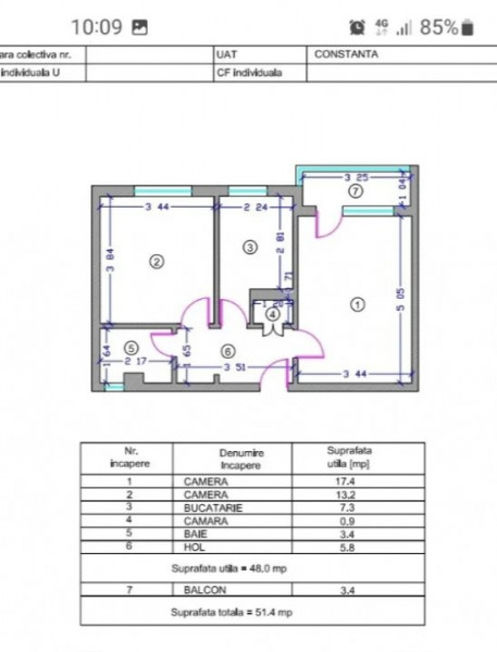TOMIS NORD-ROVERE- APARTAMENT CU 2 CAMERE DECOMANDAT MOBILAT