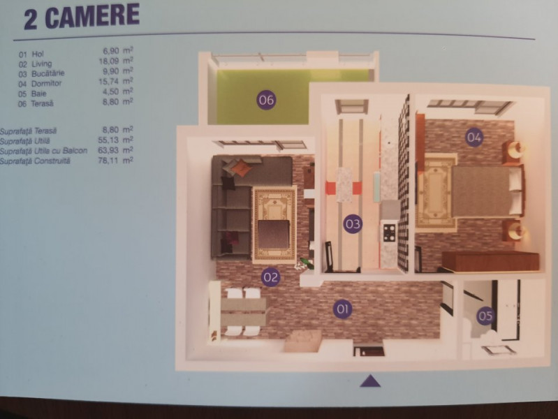 Tomis Nord - Carrefour - apartament 2 camere la cheie - comision 0