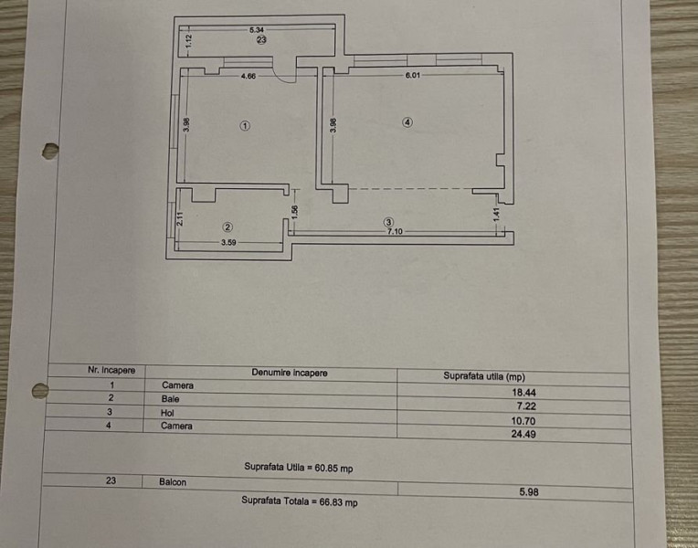 Apartament 2 Camere - Zona Tomis Plus -  Centrala Pe Gaze - Loc de Parcare