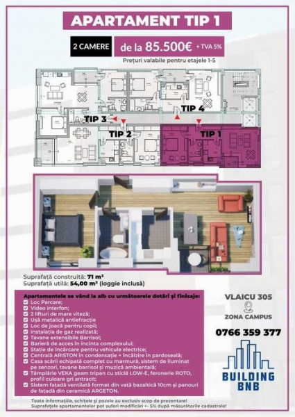Apartamente 2 Camere - Zona Campus - Vlaicu 350 Premium Residence